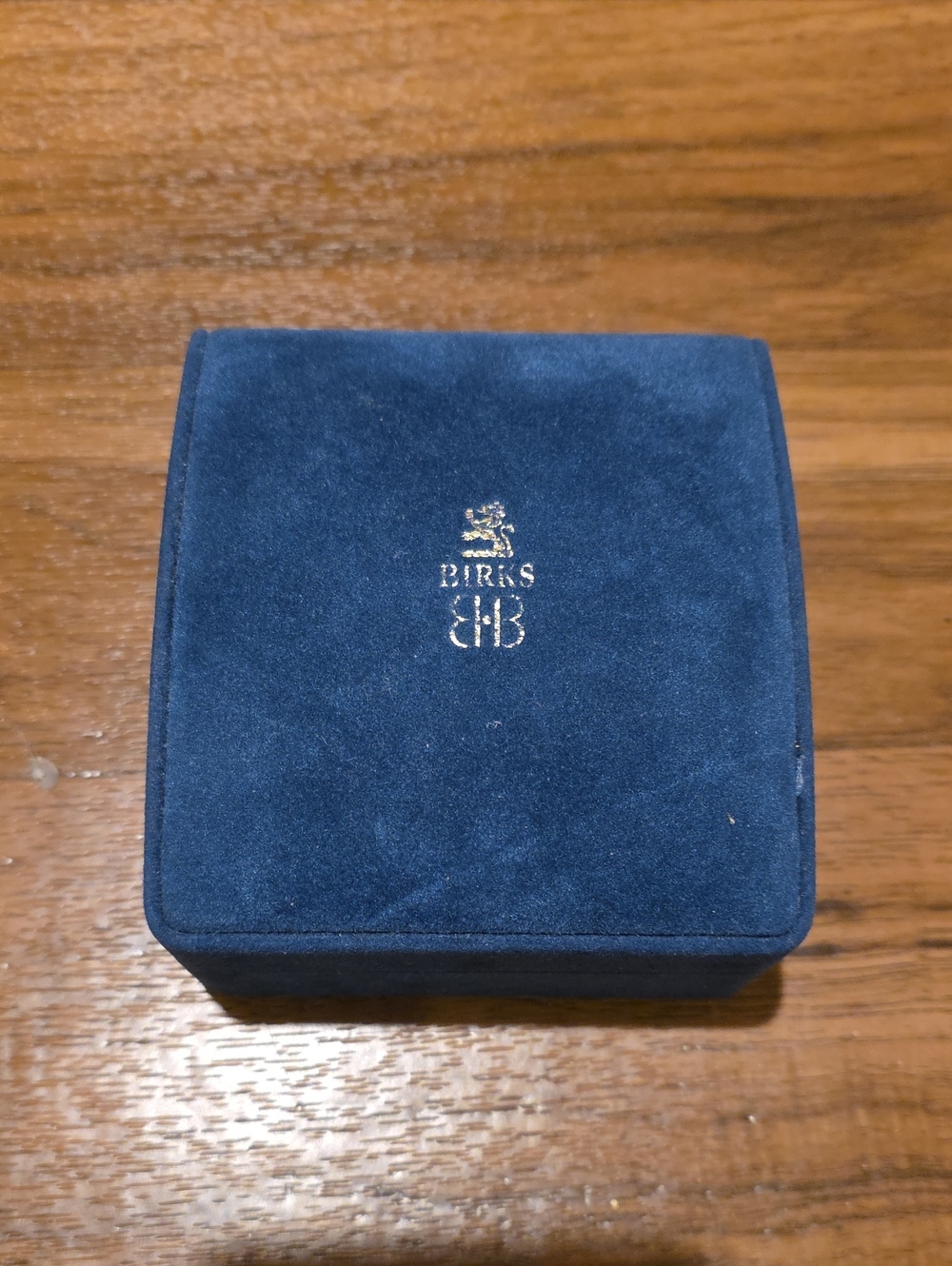 Birks Navy Velvet Jewelry Box